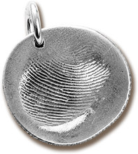 Load image into Gallery viewer, <span>Custom Silver</span> Fingerprint Pendant / Key Chain