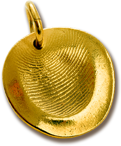 <span>Custom Gold</span> Fingerprint Pendant