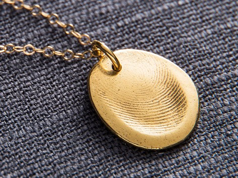 <span>Custom Gold</span> Fingerprint Pendant