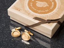 Load image into Gallery viewer, &lt;span&gt;Custom Gold&lt;/span&gt; Fingerprint Cufflinks