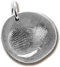 Load image into Gallery viewer, &lt;span&gt;Custom Silver&lt;/span&gt; Fingerprint Pendant / Key Chain