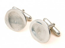 Load image into Gallery viewer, &lt;span&gt;Custom Silver&lt;/span&gt; Fingerprint Cufflinks