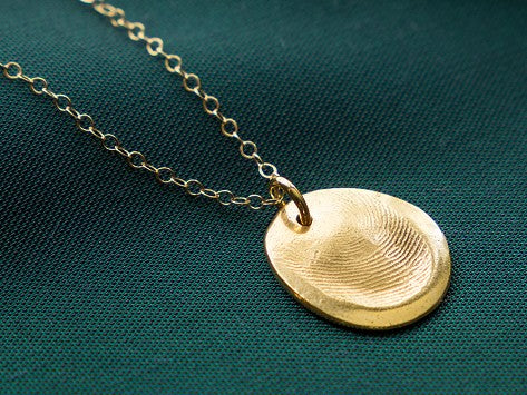 <span>Custom Gold</span> Fingerprint Pendant